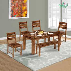 Julis Six Seater wooden dining set furniture in pune mumbai bangalore goa indore jaipur