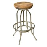 Double Ring Industrial Stool (Chrome Natural)