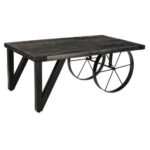 Industrial Cart Coffee table (Black-Grey)