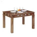 Jali Block Six seater Wooden Dining Table (145 X 90 X 77)