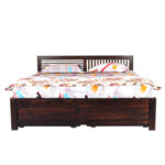DAZZEL Wooden King Bed With Storage