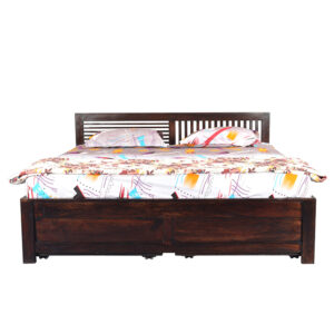 Dazzel Wooden Queen Bed With Storage