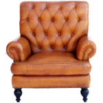 Chesterfield 1 Seater Leather Sofa