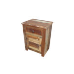 Rustic Wood 1 Dr. 1 Door Bedside