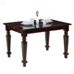 Rq Mahava Six Seater Wooden Dining Table (145 X 90 X 77)