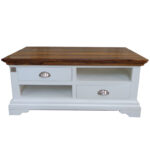 White Pearl Wooden Coffee Table