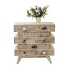 WOODEN 8 DRAWER STEP CABINET 70 x 35 x 75