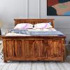 Tuscuny Sheesham Wooden Bed King Size Without Storage Free Delivery Pune Bangalore Jaipur Jodhpur Indore