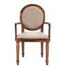 Wooden Caspean Round Back Arm Rest Chair