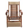 Recliner Wooden Folding Chair – Fabric Design 4