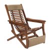 Recliner Wooden Folding Chair – Fabric Design 3