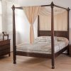 Best Four Post King Size bed without storage wooden bed furniture discount upto 50% Top 10 bed India, Pune, Bangalore, Jaipur, Bhopal, Indore,