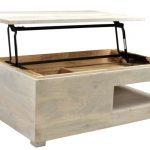 HOUSTON MANGO WOOD LIFT TOP COFFEE TABLE WHITE WASH
