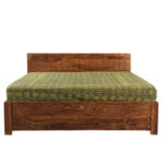 WOODEN BRUCE QUEEN SIZE BED WITH STORAGE