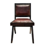 DINING CHAIR WITH LEATHER UPHOLSTERY