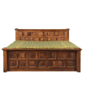 BLOCK PANEL KING BED WITH STORAGE