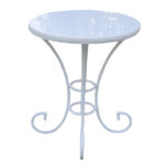 GARDEN OUTDOOR SMALL STOOL WITH MARBLE TOP