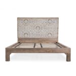 JASMINE HIGH HEADBOARD QUEEN BED WITHOUT STORAGE