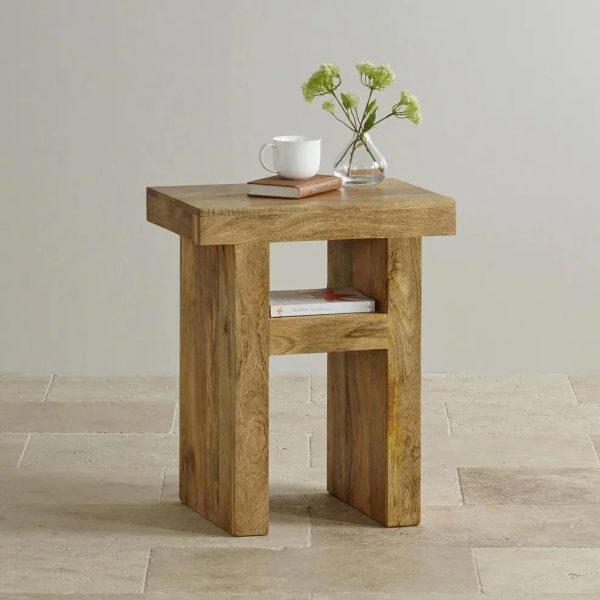 Cube light side table bedsite for bedroom wooden furniture natural living furniture pune bangalore jodhpur