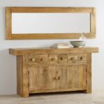 Cube Mirror Wooden Frame Natural living Furniture Pune Bangalore