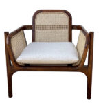 MID CENTURY CANE SOFA CHAIR