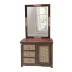 BIKA CANE DRESSING TABLE WITH MIRROR