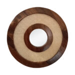 Cane Round Mirror